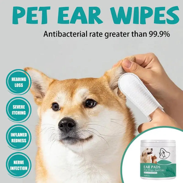 Pet Finger Wipes Dog Wipes Ear and Cochlear Care Safe & Effective Cat Teeth Wipes Pet Supplies for Teeth Cleanings
