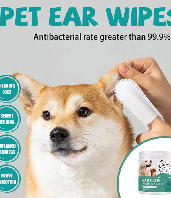 Pet Finger Wipes Dog Wipes Ear and Cochlear Care Safe & Effective Cat Teeth Wipes Pet Supplies for Teeth Cleanings