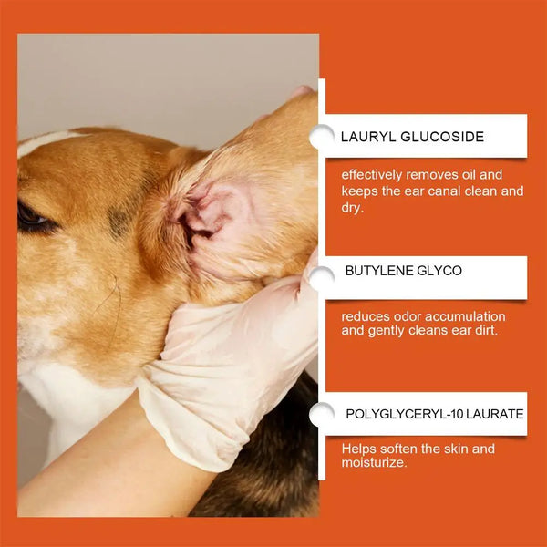 Ear Solution For Dogs Dog Cat Ear Cleaner Wash Odor Remover Itch Relief Gentle Formula Care Liquid Pet Supplies For Soothing