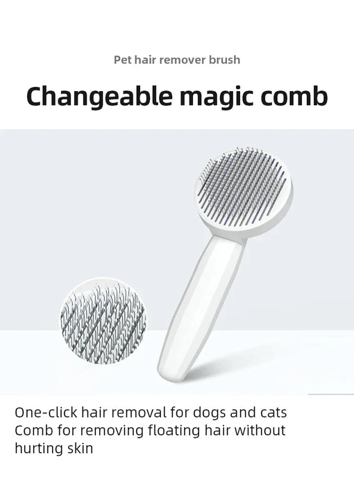 1Pc Cat Comb Hair Removal Pet Magic Comb One Click Floating Hair Removal Cat Dog Universal Cleaning Beauty Supplies