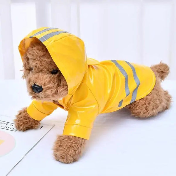 Dog Clothes Hooded Raincoats Reflective Strip Dogs Rain Coat Waterproof Jackets Outdoor Breathable Clothes For Puppies Raincoat