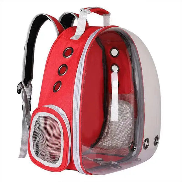Portable Pet Backpack for Outdoor Use for  Small Cats Space or Small Dogs Breathable and Transparent