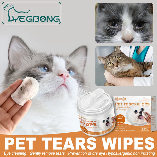 Pet wipes for cats and dogs to remove tear stains Bichon Teddy Bomei eye cleaning to remove eye stains and eye mucus care suppli