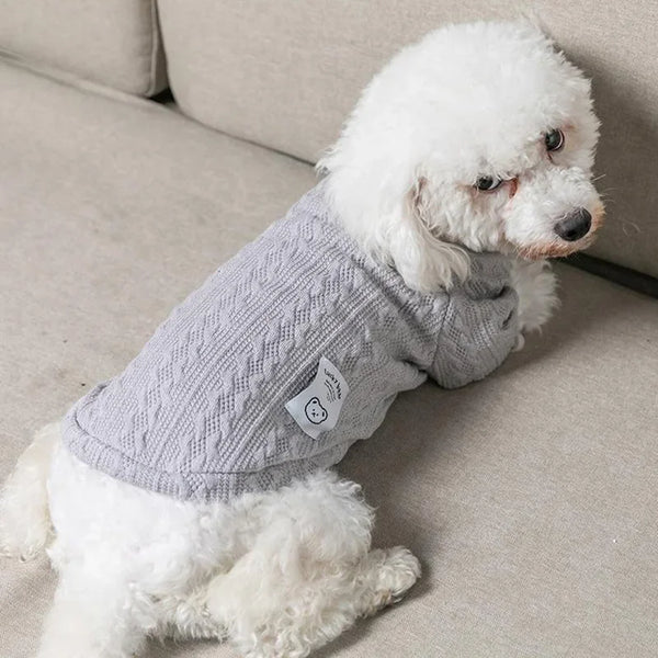Dog Knitted Sweater Warm Puppy Clothes for Small Dogs Cats Vest Pet Clothing Chihuahua Apparel French Bulldog Costume Pug Coat
