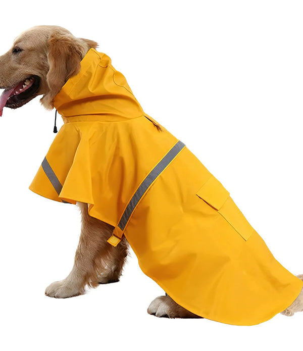 Fashionable Pet Hooded Raincoat, Dog Raincoat, Cape Style Reflective Dog Clothing To Keep Your Dog Dry And Comfortable On Rainy