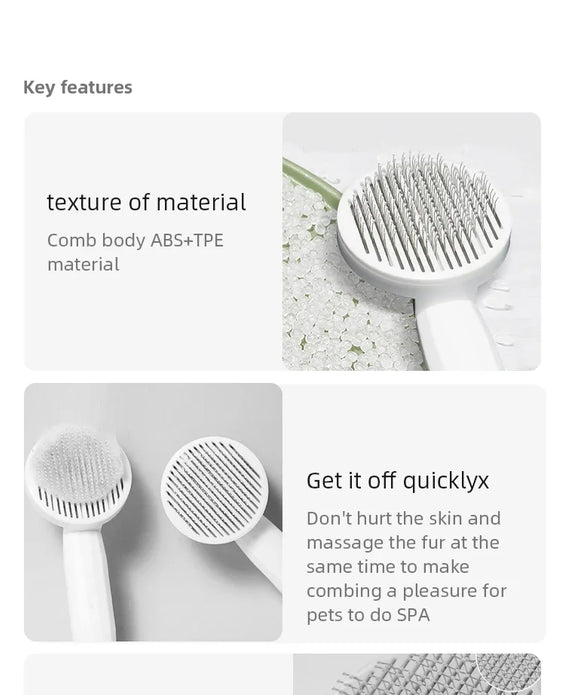 1Pc Cat Comb Hair Removal Pet Magic Comb One Click Floating Hair Removal Cat Dog Universal Cleaning Beauty Supplies