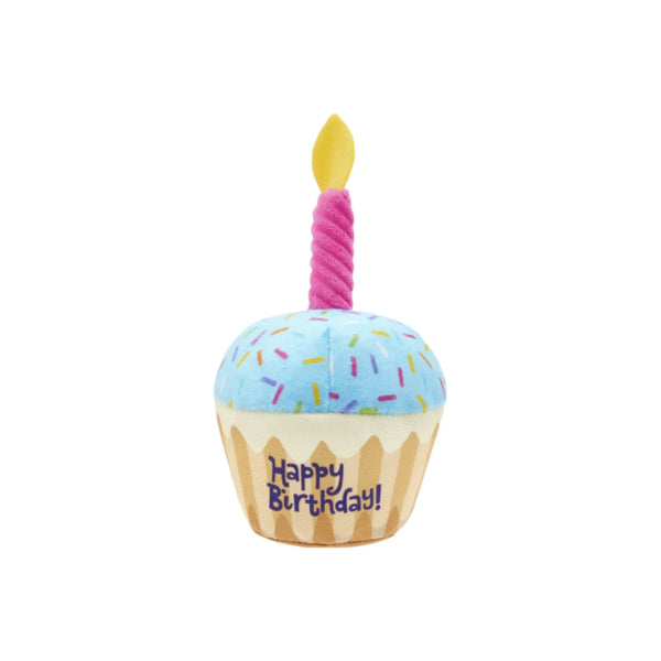 Dog Birthday Cake Toy Soft Plush Squeaky with Colourful Candles Durable Funny Stuffed Chew for Large Breeds Birthday Gift scarf