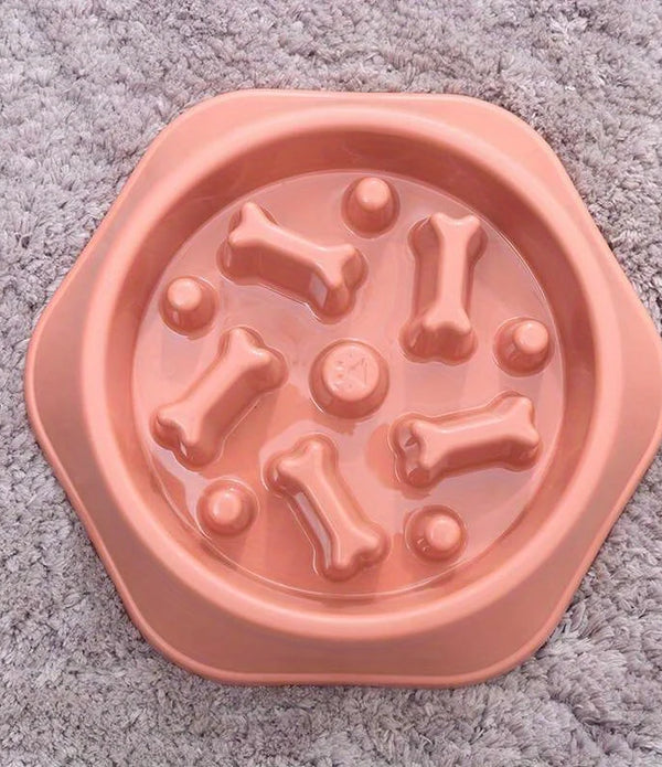 Pet Slow Food Bowl Anti-choking Feeder PP Plastic Dish Bowl Home Dog Eating Plate Anti-gulping Feeding Supplies