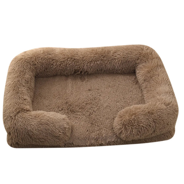 Half Surround Dog Bed Soft Square Pet Cat Sofa Full Filling Medium Pet Dog Kennel Plush Cat Cushion House