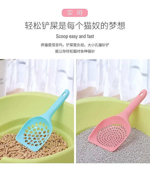xgnvpy Durable Thick Cat Litter Shovel Scoop Waste Tray Cleaning Tool Plastic Cat Sand Toilet Cleaner Spoon for Pet Hygiene
