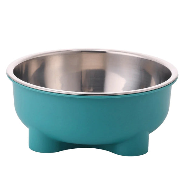 A Stainless Steel Pet Dog Bowl Anti Slip Four-Legged Solid Color Dog Bowl and Cat Bowl Easy To Clean for Indoor and Outdoor Use
