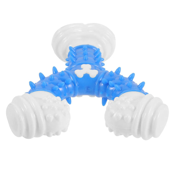 Durable Nylon Dog Chew Toys Bones for Small Medium Large Dogs Puppy Interactive Squeaky Teeth Cleaning Blue Easy Clean Pet Toy