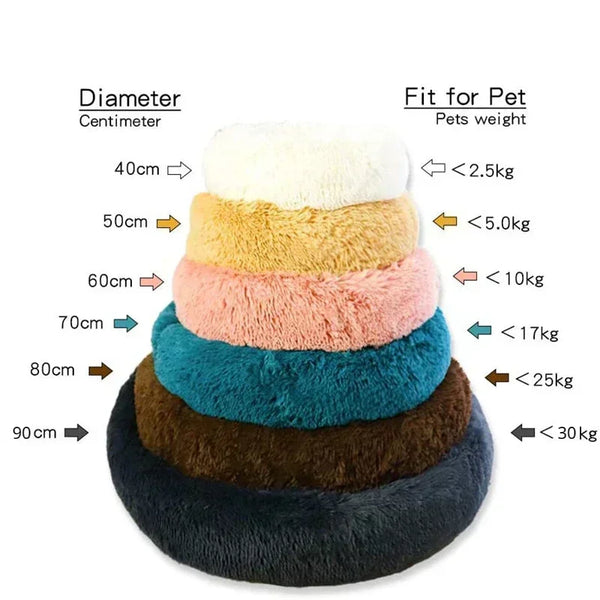 Round Pet Beds House Soft Long Plush Best Pet Dog Bed For Dogs Basket Pet Products Cushion Cat Bed Cat Mat Animals Sleeping Sofa