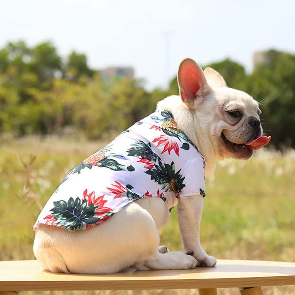 Hawaiian Floral Style pet Clothes Fashion Casual Summer Beach T-Shirts