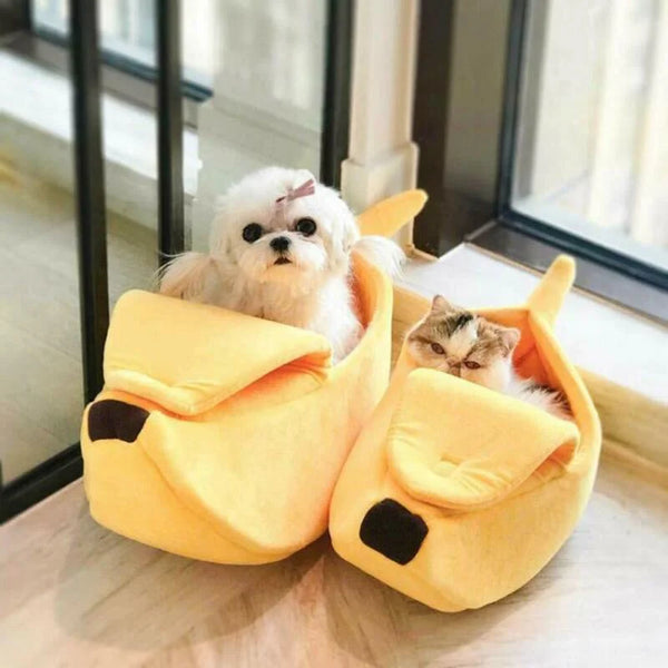 Banana  Bed House Funny Cute Cozy Mat Beds Warm Durable Portable Pet Basket Kennel Dog Cushion Cat Supplies Multicolor