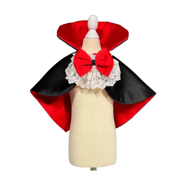 Pet Halloween Vampire Cape for Small or Medium Dogs