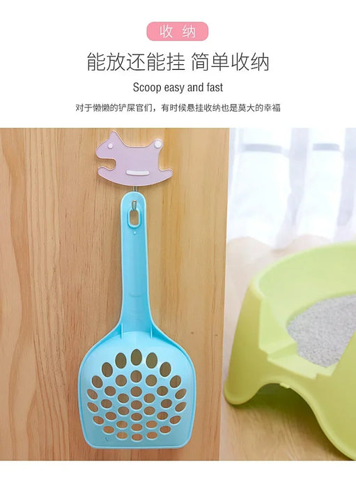 xgnvpy Durable Thick Cat Litter Shovel Scoop Waste Tray Cleaning Tool Plastic Cat Sand Toilet Cleaner Spoon for Pet Hygiene
