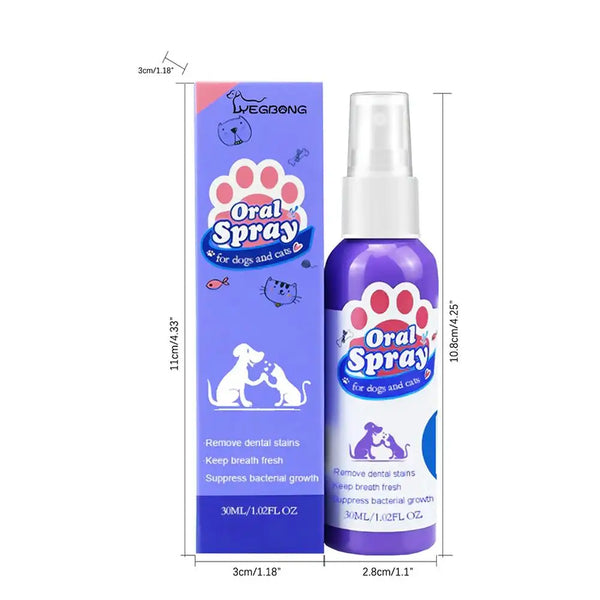 60ml Pet Spray Dog Oral Care Bad Breath Teeth Cleaning Freshener Pet Pet Remover Deodorant Supply Plaque Breath Care L2t8