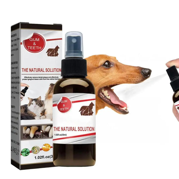 30ml Pet Tooth Cleaning Spray Dogs Remove Bad Breath Freshener Cats Oral Cleaning Dental Care Deodorization Spray Whitens Teeth