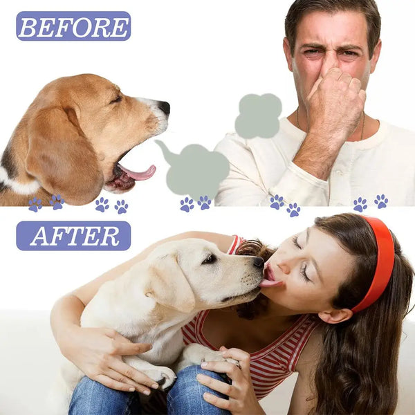 60ml Pet Spray Dog Oral Care Bad Breath Teeth Cleaning Freshener Pet Pet Remover Deodorant Supply Plaque Breath Care L2t8