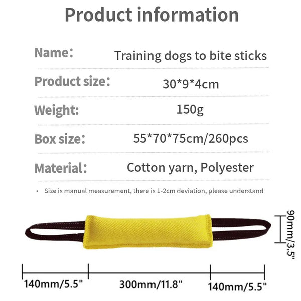 Durable Dog Bite Stick Creative Dog Tug Toy Non-slip Wear-resistant Pet Dog Training Flax Sleeve Toy