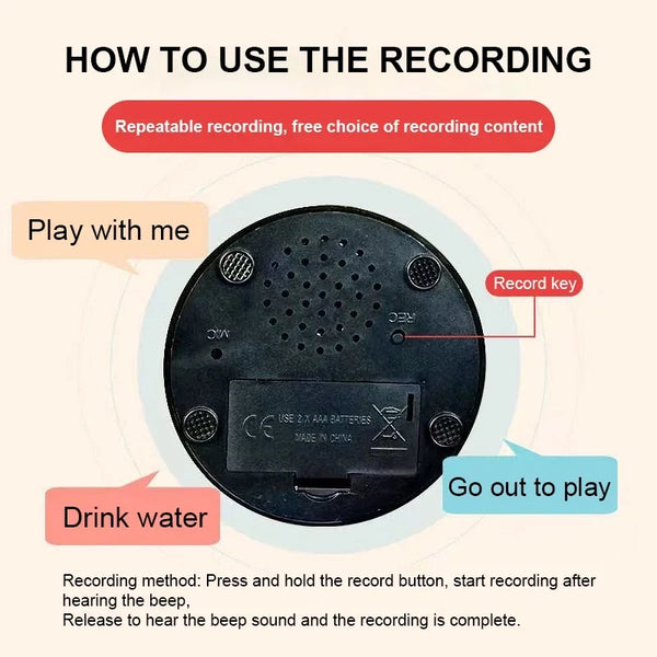 Pet Sound Box Recordable Talking Button Cat Voice Recorder Toy for Communication Training Tool Squeeze Box Dog Toys