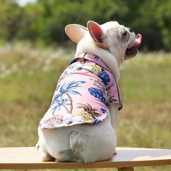 Hawaiian Floral Style pet Clothes Fashion Casual Summer Beach T-Shirts