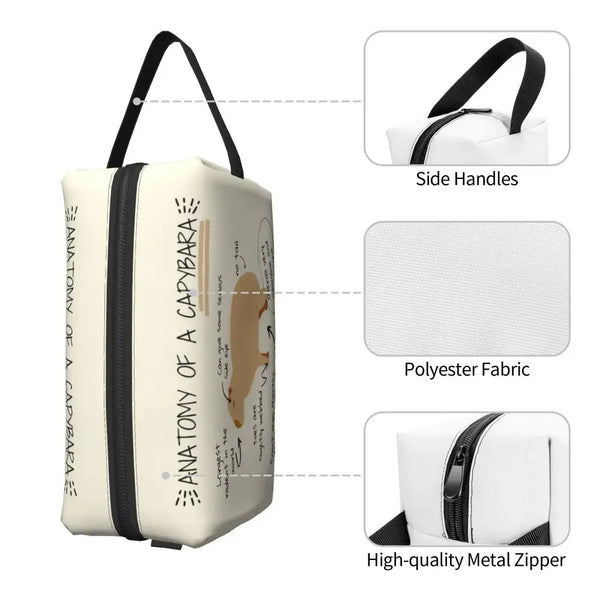 Custom Capybaras In Green Pet Travel Cosmetic Bag Women Capybara Makeup Toiletry Organizer Lady Beauty Storage Dopp Kit