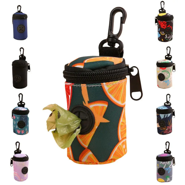 Hanging Dog waste Dispenser with Zipper Cute
