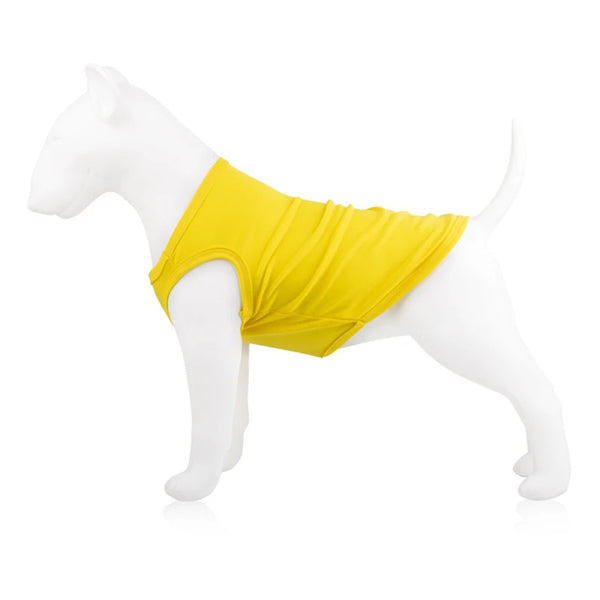 XS-XXL Summer Pure Cotton Puppy Blank Dog Shirt Clothes Soft Plain Doggy Vest Cat Bottoming T Shirts for Small Medium Large Dogs