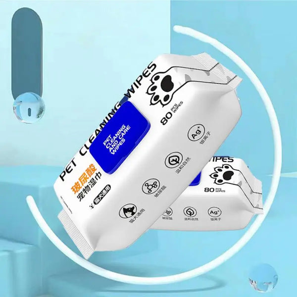 Pet Cleaning Wipes 80X Hydrating Pet Wet Pads Pet Supplies Cleaning Pads Natural Grooming Kit Care Dog Cat Ear Eye Cleaner For