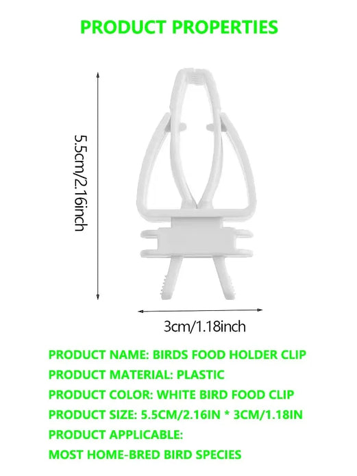 Cute Small Pet Bird Food Holder Parrot Fruits Vegetables Clip Cuttlefish Bone Feeder Device Clamp Bird Cage Accessories Oiseaux