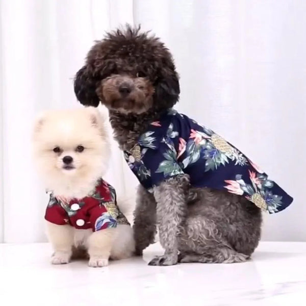 Hawaiian Floral Style pet Clothes Fashion Casual Summer Beach T-Shirts