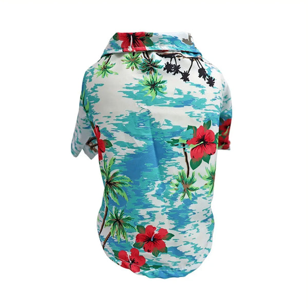 Hawaiian Floral Style pet Clothes Fashion Casual Summer Beach T-Shirts