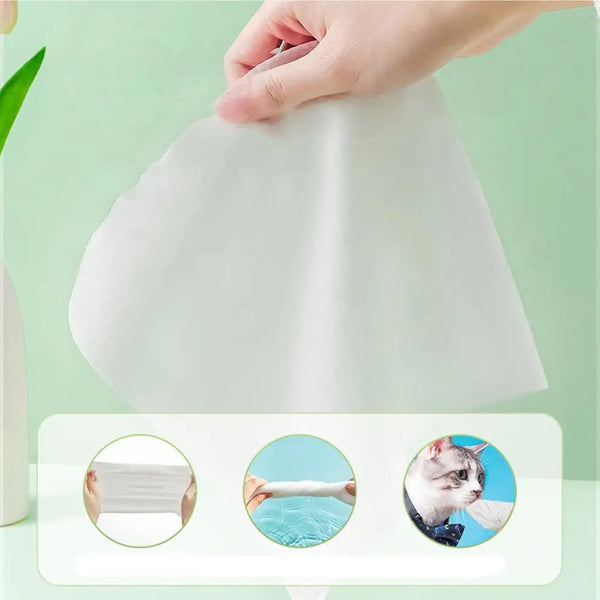 Pet Cleaning Wipes 80X Hydrating Pet Wet Pads Pet Supplies Cleaning Pads Natural Grooming Kit Care Dog Cat Ear Eye Cleaner For