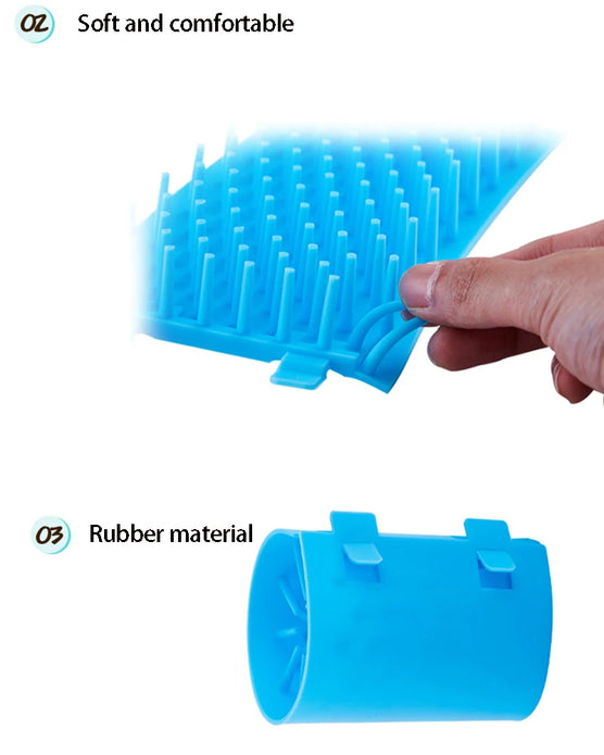 Dog Paw Cleaner Cup Soft Silicone Combs Portable Outdoor Pet towel Foot Washer Paw Clean Brush Quickly Wash Foot Cleaning Bucket
