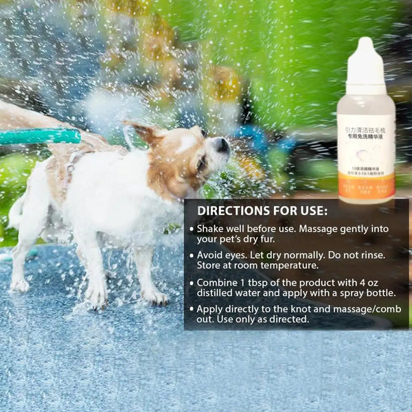 Pet Moisturising Hair Oil 20ml No Rinse Pet Essences For Steam Brush Pet Skin Care Supplies Pet Hair Essences For Dog Cat Puppy