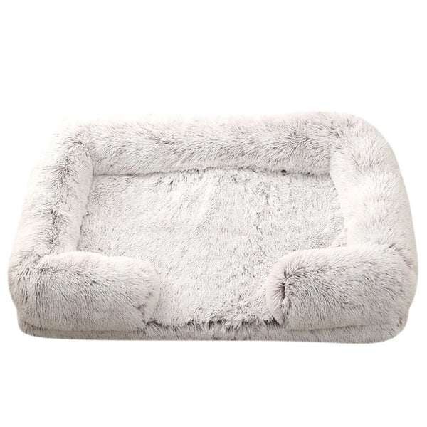Half Surround Dog Bed Soft Square Pet Cat Sofa Full Filling Medium Pet Dog Kennel Plush Cat Cushion House