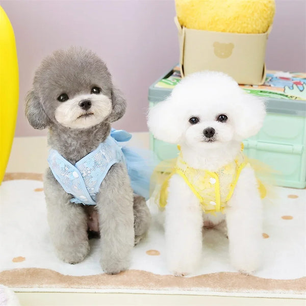 Sweet Summer Pet Princess Clothing Dog Dress for Dogs Skirt Wedding York Chihuahua Poodle for Dogs Skirts Cat Apparel