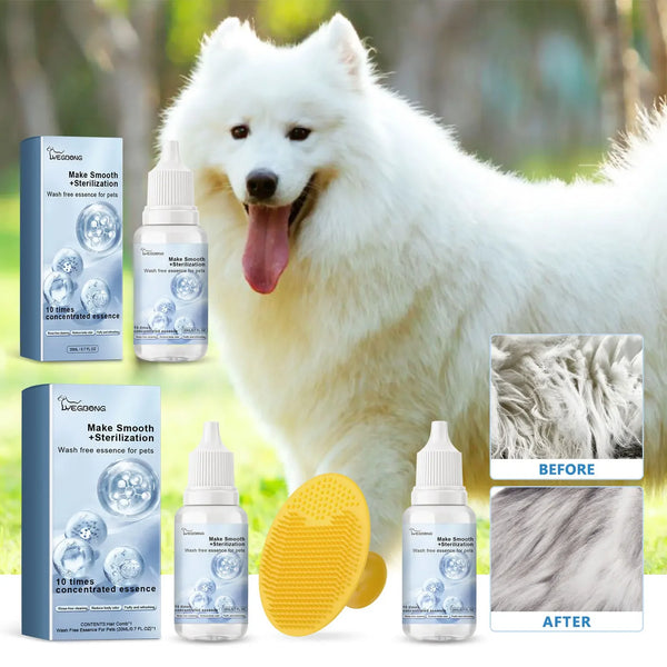 Pet Wash Free Essence Dog Body Wash Hair Softening Removing Dirts Mites Deodorizing Reduce Itching Moisturizing aseo para perros