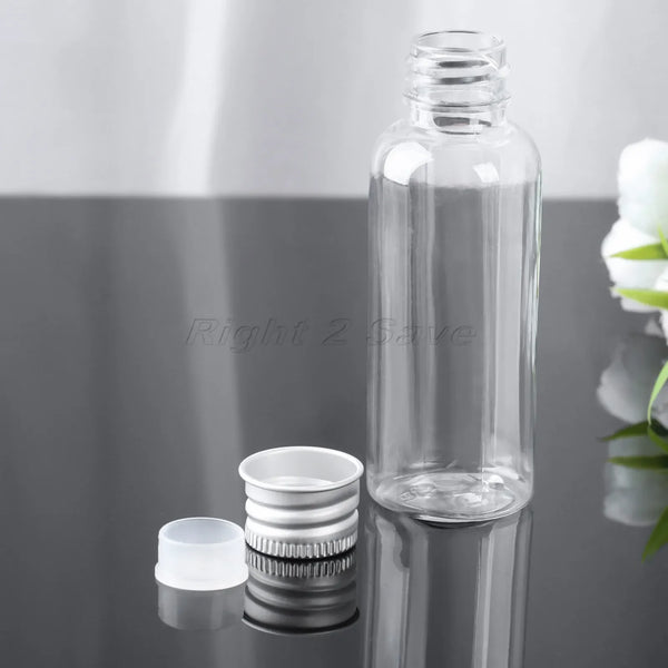 5PCS 30ML/50ML/100ML Plastic Bottle with Aluminum Screw Cap Plug Cosmetic Container Travel Kits Portable PET Lotion Cream Tube