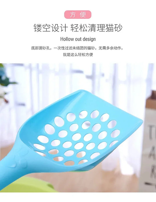 xgnvpy Durable Thick Cat Litter Shovel Scoop Waste Tray Cleaning Tool Plastic Cat Sand Toilet Cleaner Spoon for Pet Hygiene