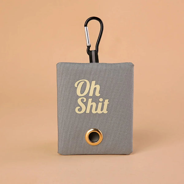 Dog waste Bag Organizer with Buckle Canvas Holder Portable Pets Supplies