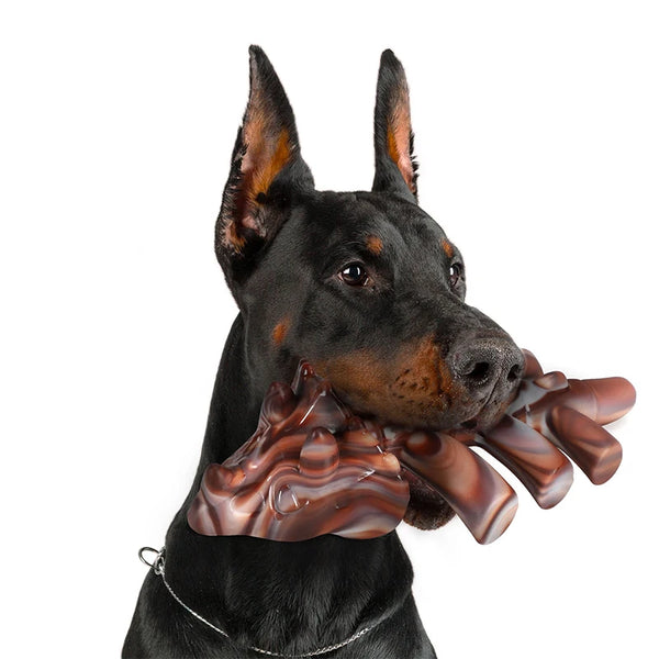 Large Durable Dog Chew Toys For Aggressive Chewers Tough Nylon Beef Flavored Pet Toys Puppy Bones Cleaning Teeth Supplies
