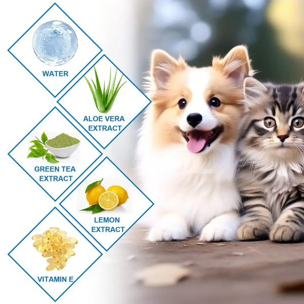 Non-irritating Pet Ear Wipes Pet Ear Finger Wipes Natural Ingredients Dog Cat Ear Care Supplies Removes Dirt Odor Dissolves Wax