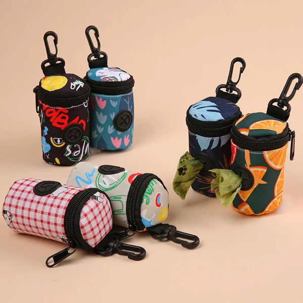 Hanging Dog waste Dispenser with Zipper Cute