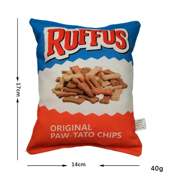 CHIPS Plush Filled Pets Squeaky Chew Bite-resistant Sounding Paper Toys Small Medium Pets Supplies Accessories