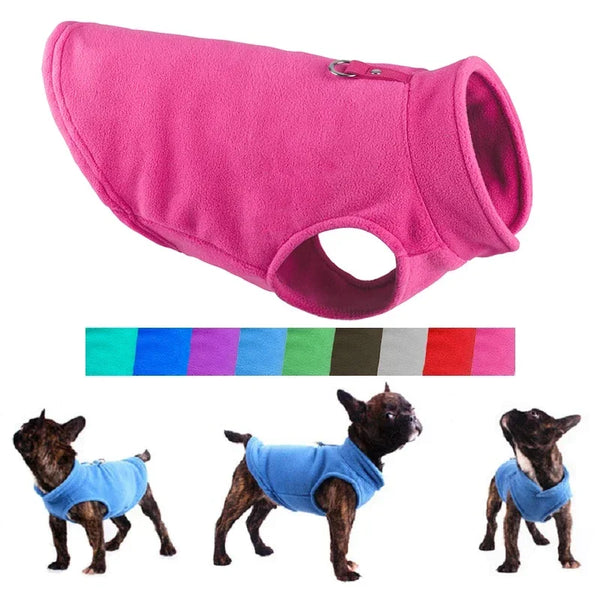 Fleece Winter Pet Clothes Puppy T-Shirt Small Dogs Yorkshire Chihuahua French Bulldog Poodle Cat Vests Warm Weather Apparel