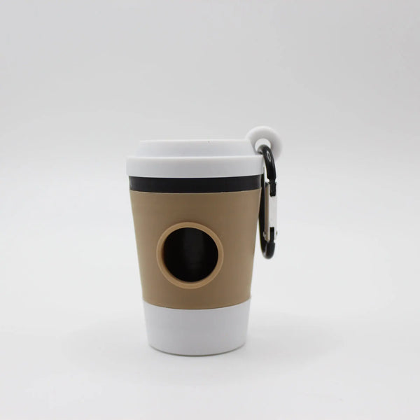 COFFEE Portable Dog Poop Bag Holder Trash Bags Dispenser Coffee Cup-shaped