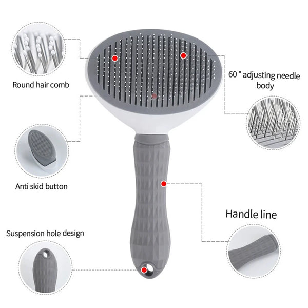 1pc - New pet brush, suitable for cats and dogs to comb their hair and remove floating hair